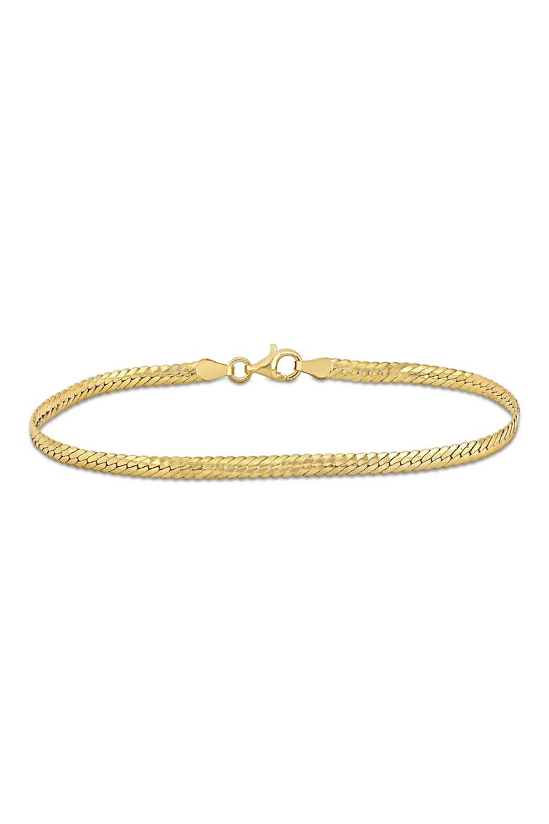 Herringbone Chain Bracelet, Main, color, YELLOW
