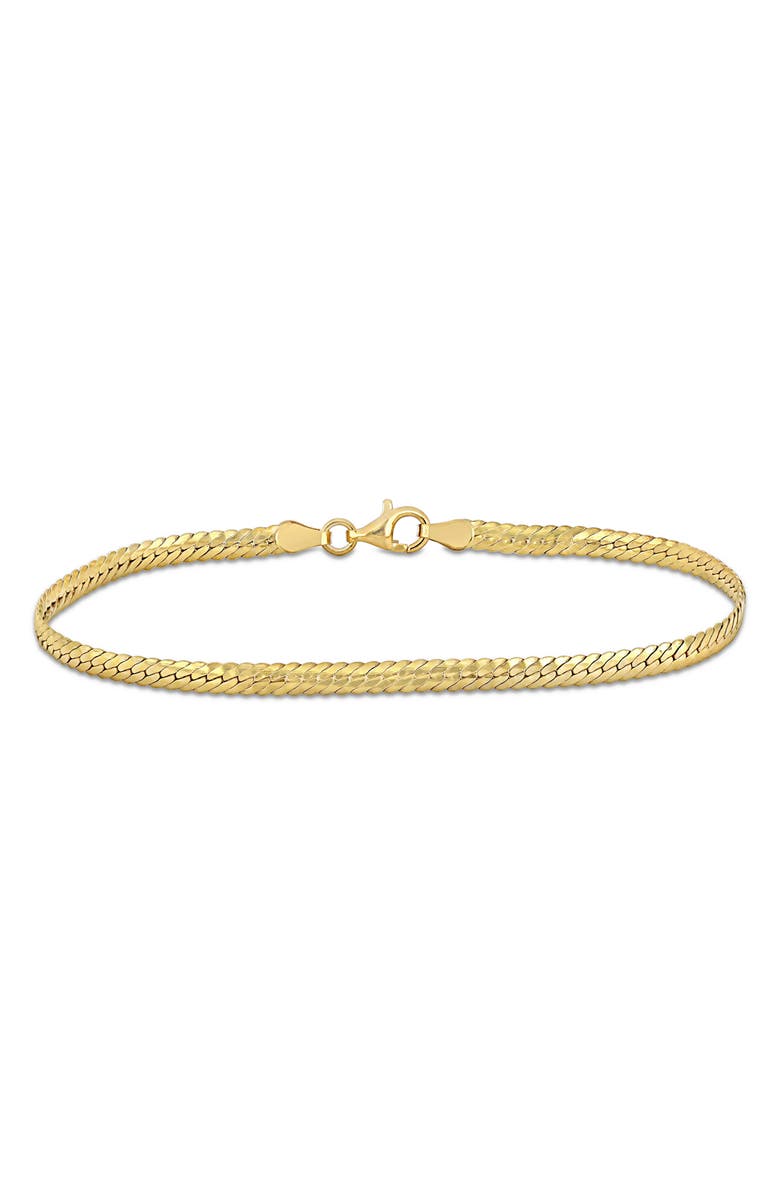 DELMAR Herringbone Chain Bracelet, Main, color, Yellow