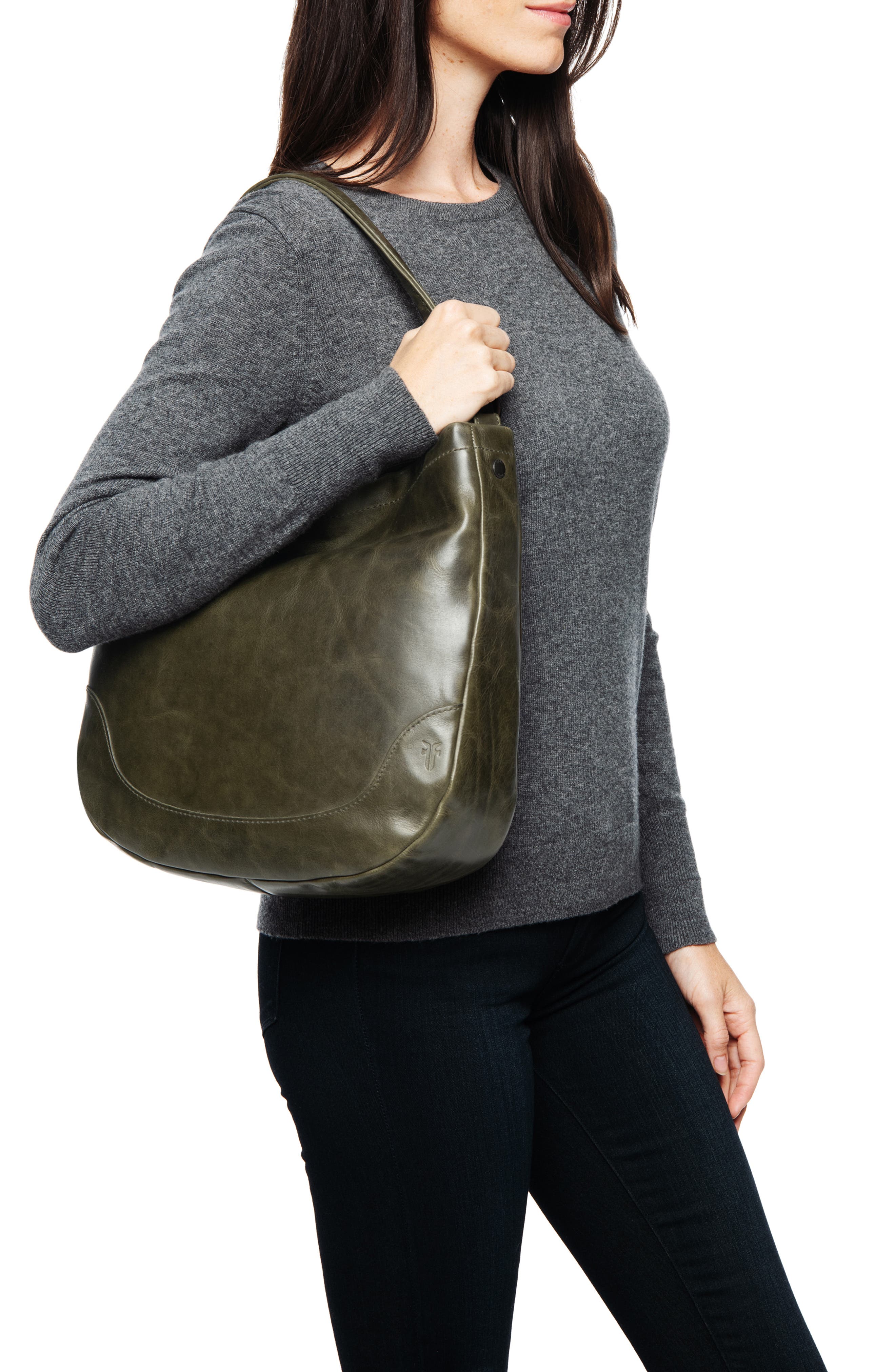 Frye Melissa Leather Hobo, Alternate, color, 