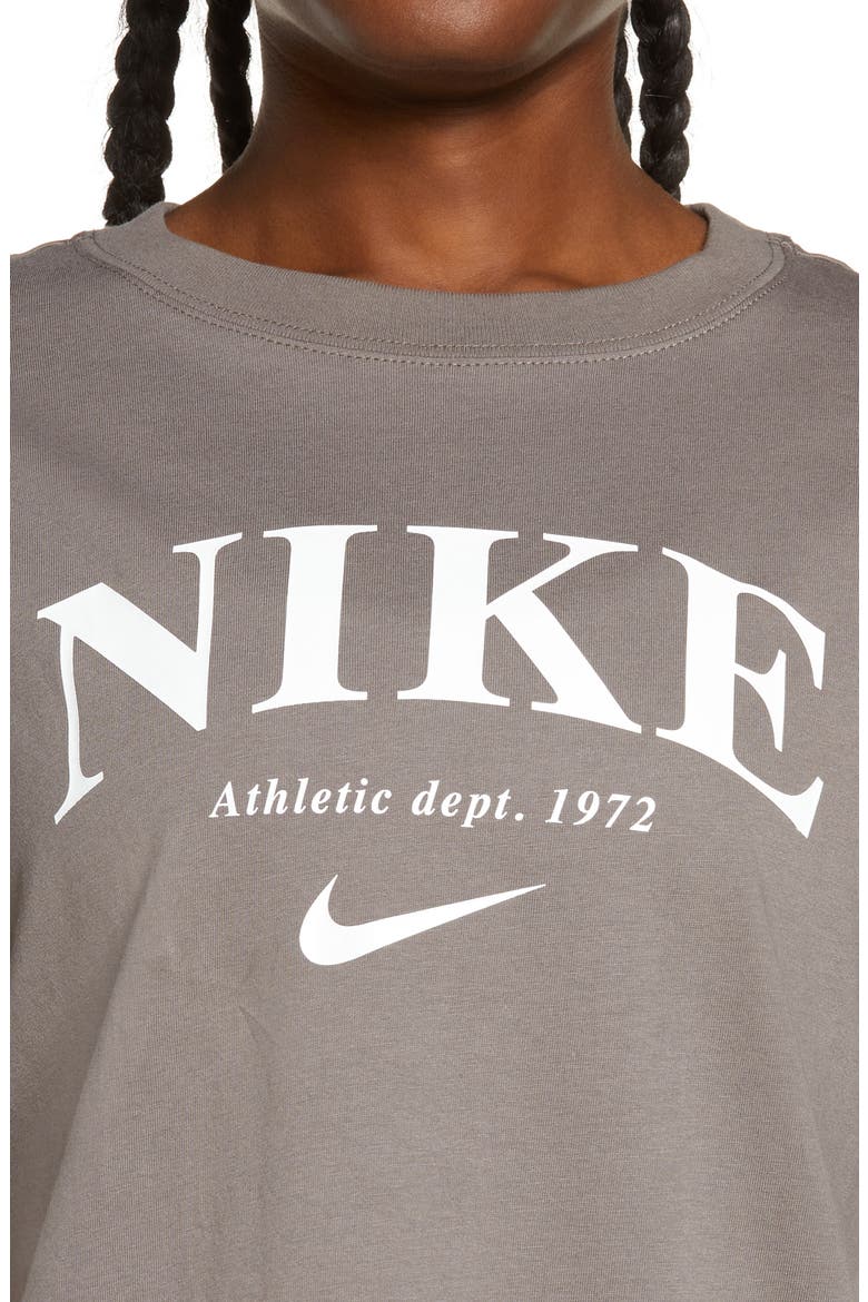 Sportswear Cotton Graphic T-Shirt Dress, Alternate, color, CAVE STONE/WHITE