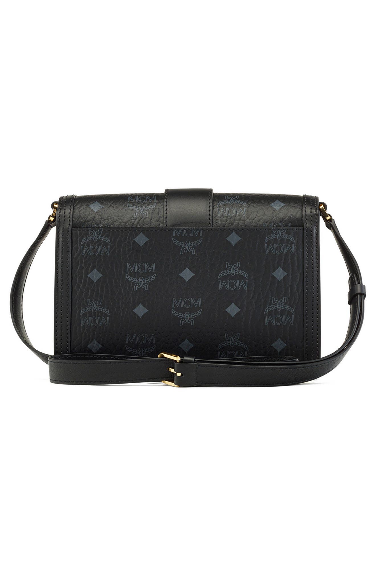 MCM Tracy Visetos Coated Canvas Shoulder Bag, Alternate, color, 