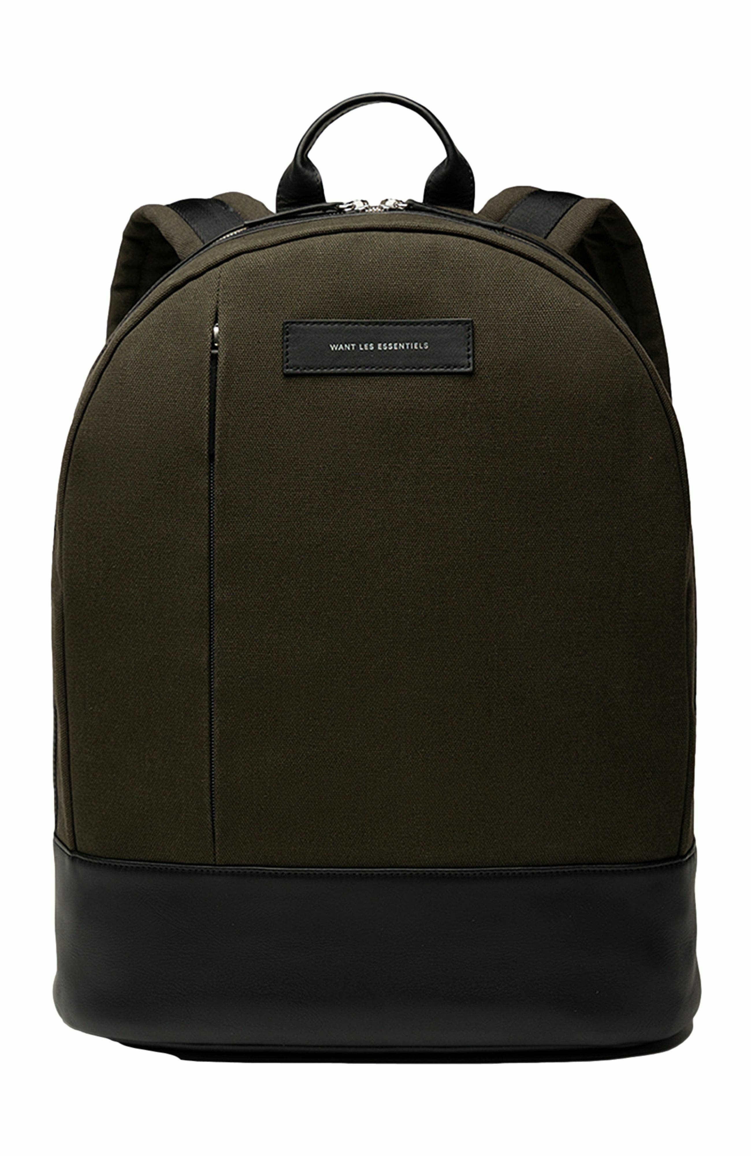 WANT Les Essentiels Kastrup Organic Cotton Canvas Backpack, Main, color, Green