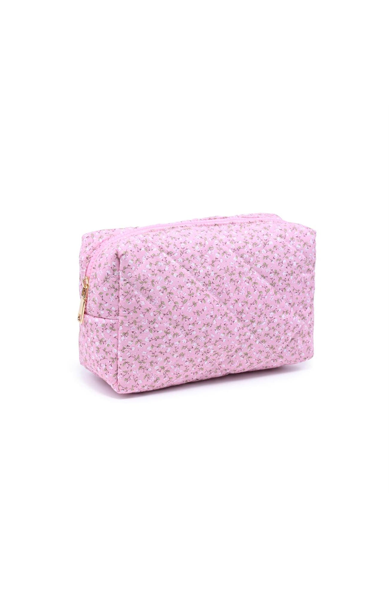 Garden Glow Cosmetic & Travel Organizer Pouch, Alternate, color, Dusty Rose Floral