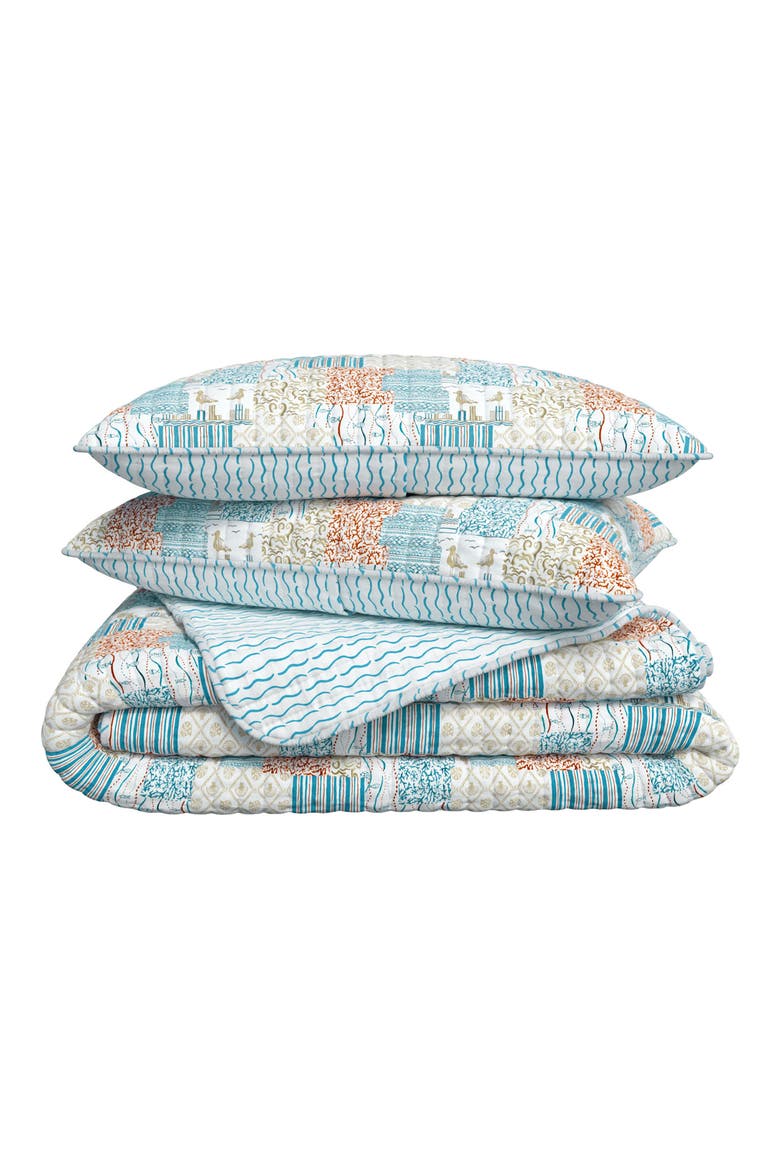 Coastal Patchwork Quilt Set, Main, color, COASTAL PATCHWORK