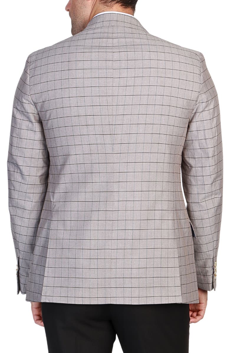 TailorByrd Mini Windowpane Sport Coat, Alternate, color, Khaki