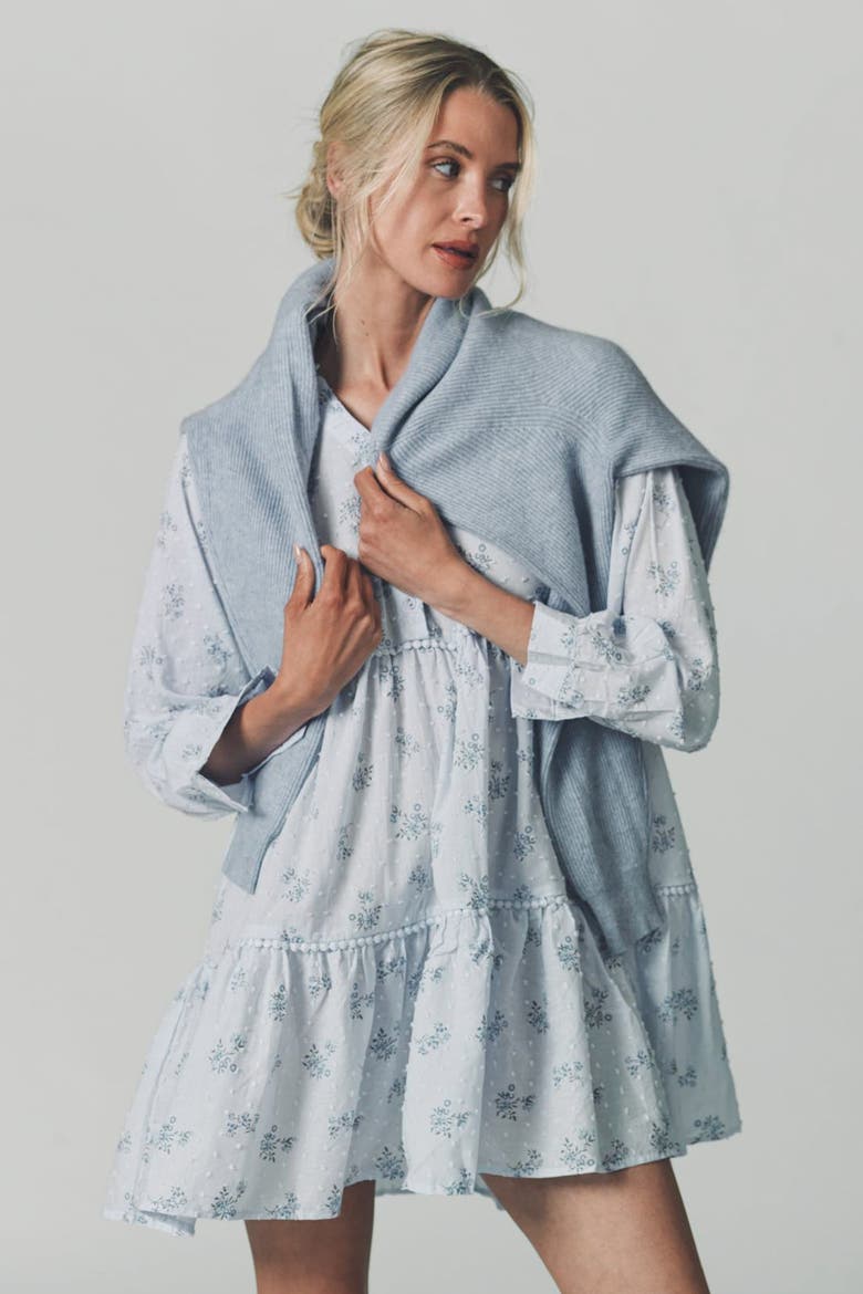 The Candice Dress, Alternate, color, Soft Blue Ditsy