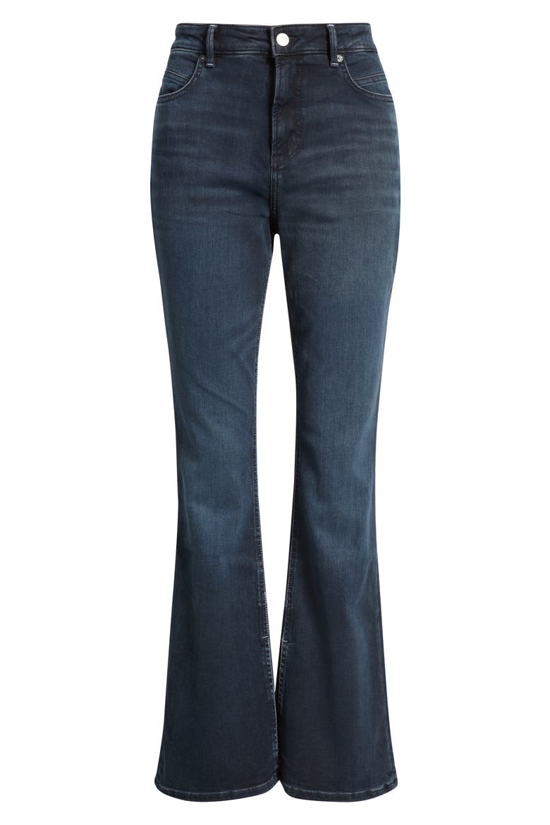 Rosa Side Slit Bootcut Jeans, Alternate, color, DARK BLUE