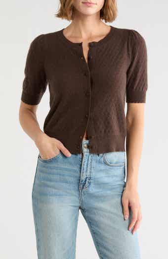 Pointelle Cashmere Cardigan