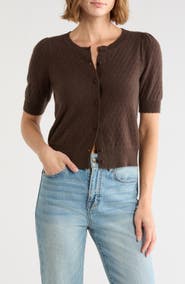 Joie Pointelle Cashmere Cardigan