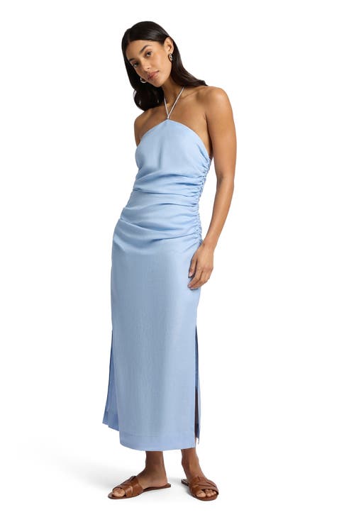Ruched Halter Dress