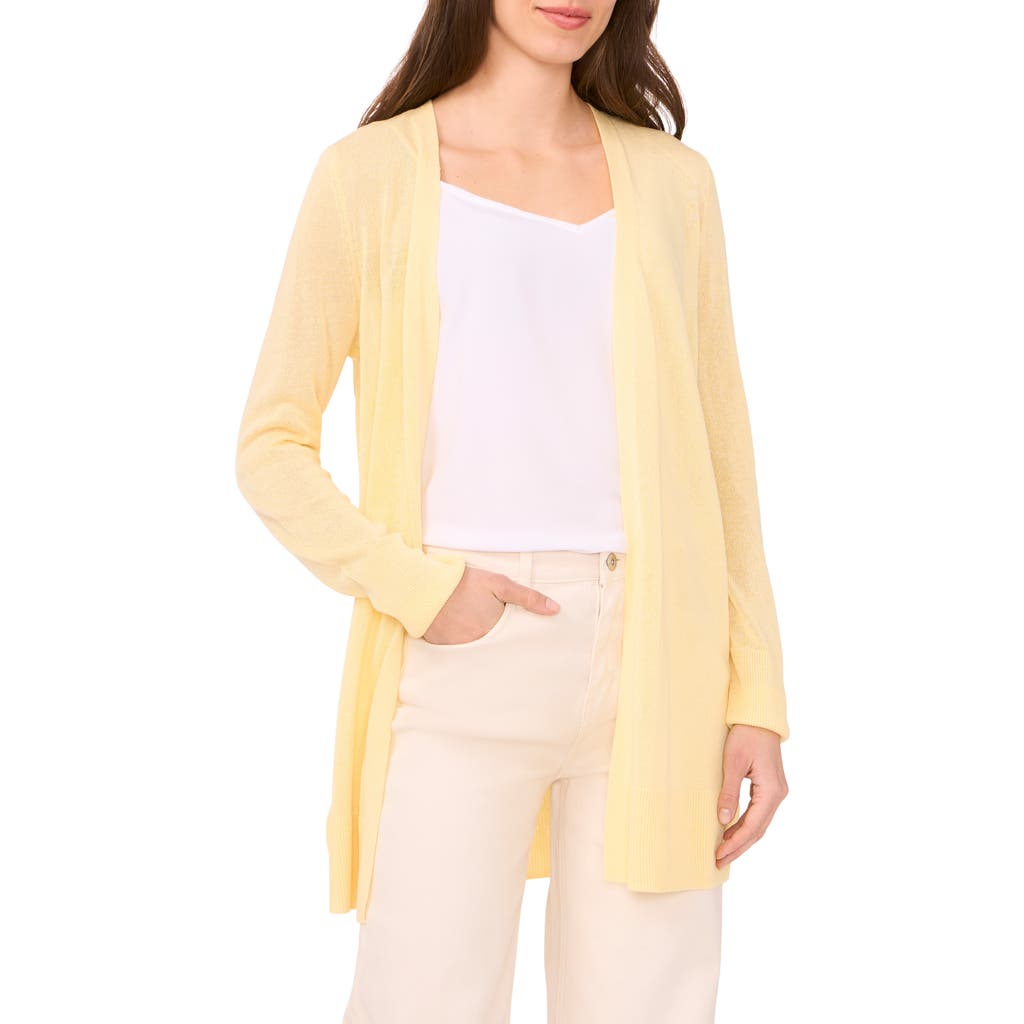 Halogen ® Side Slit Cardigan In Yellow