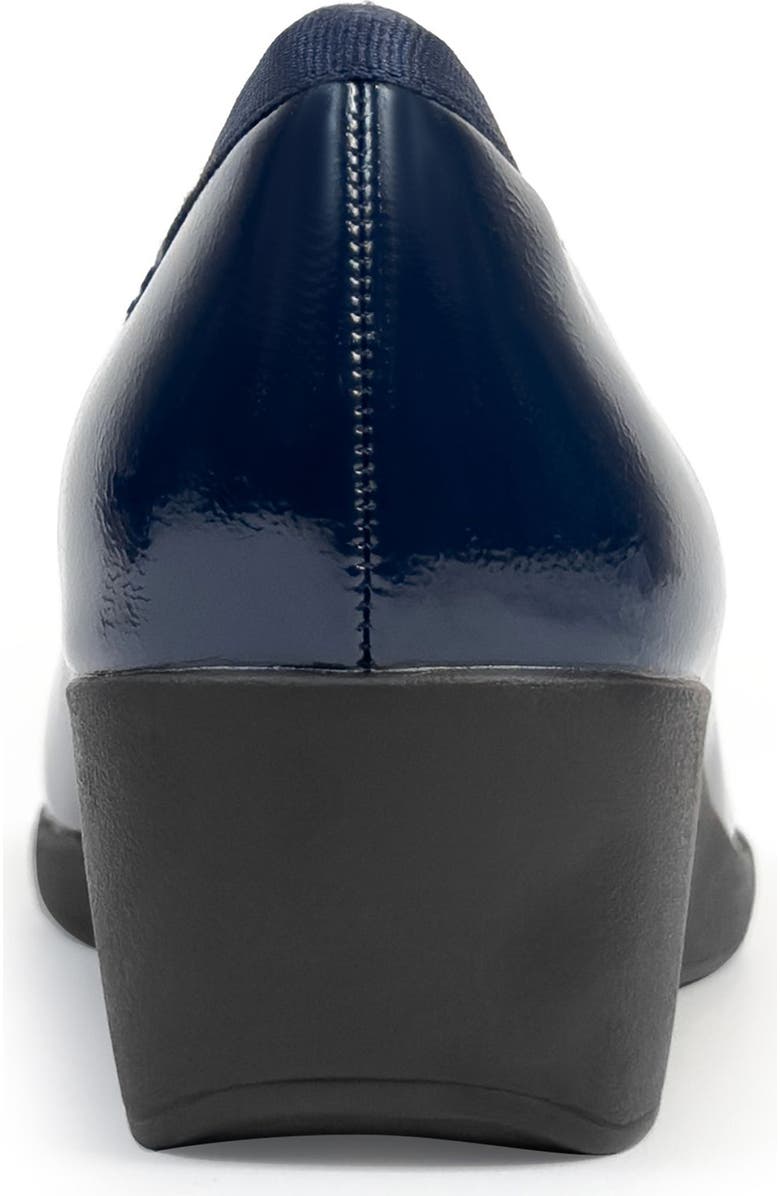 Aerosoles Tema Ballet Wedge Pump, Alternate, color, Navy Crinkle Faux Leather