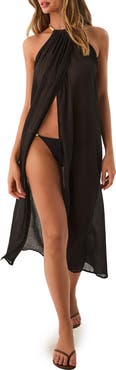 ViX Paula Hermanny Cloe Halter Cover-Up Dress