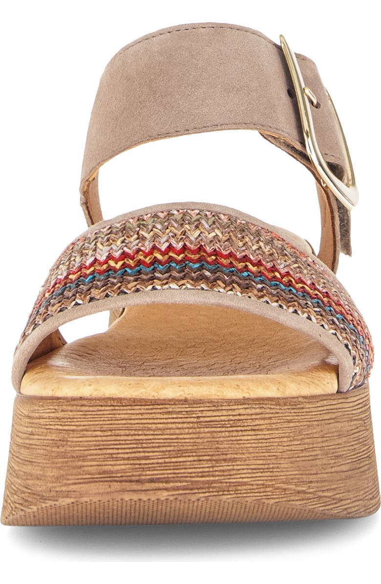 Gabor Ankle Strap Platform Sandal, Alternate, color, Taupe Multi Color