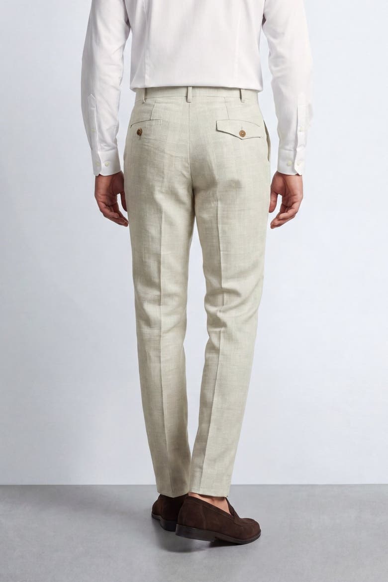 Beckford Slim Fit Check Suit Trousers, Alternate, color, Grey