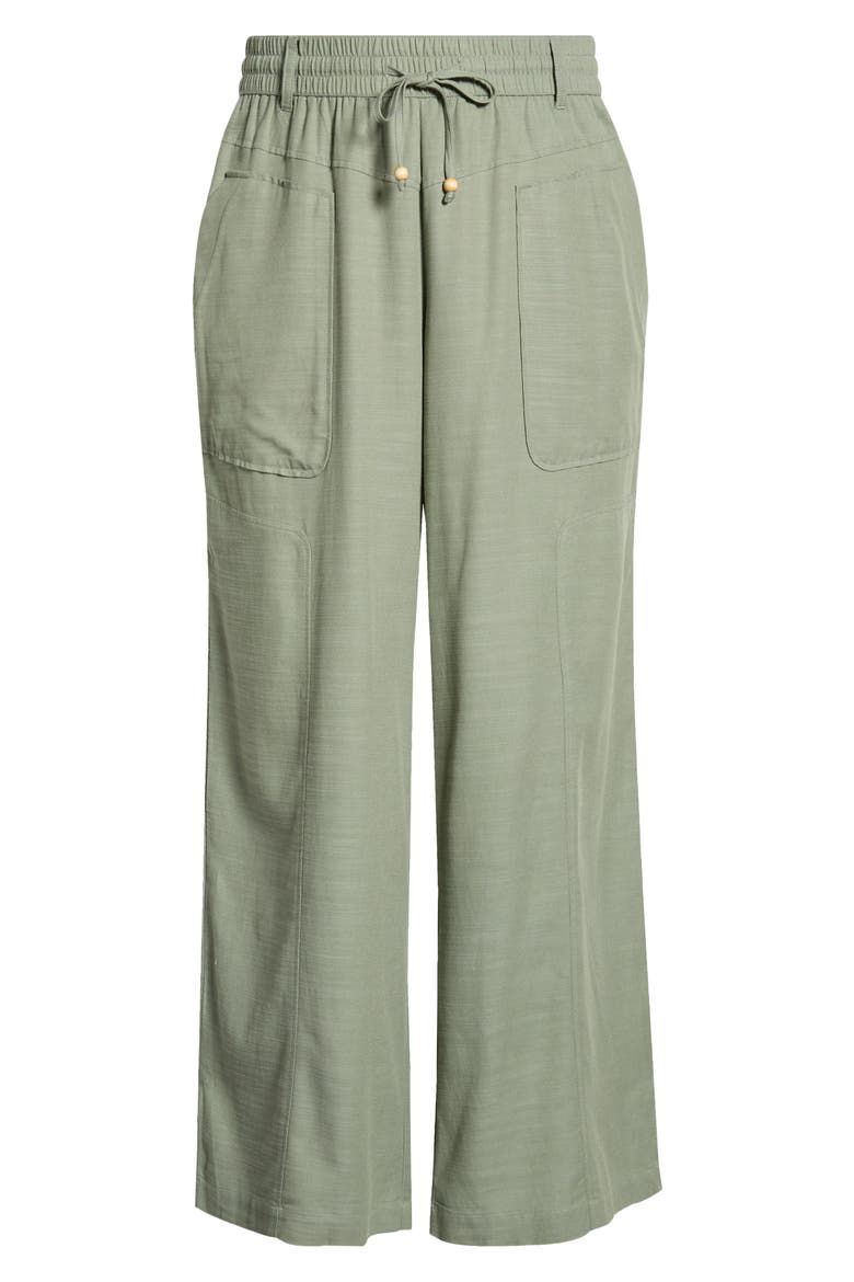 Skyrise Drawstring Pants, Alternate, color, LODEN GREEN