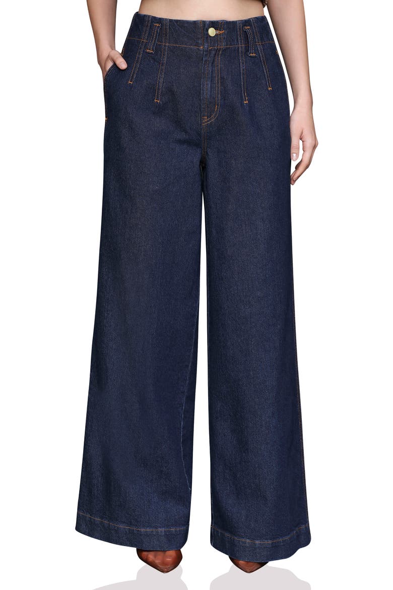 Hollywood Wide Leg Jeans, Main, color, RINSE WASH