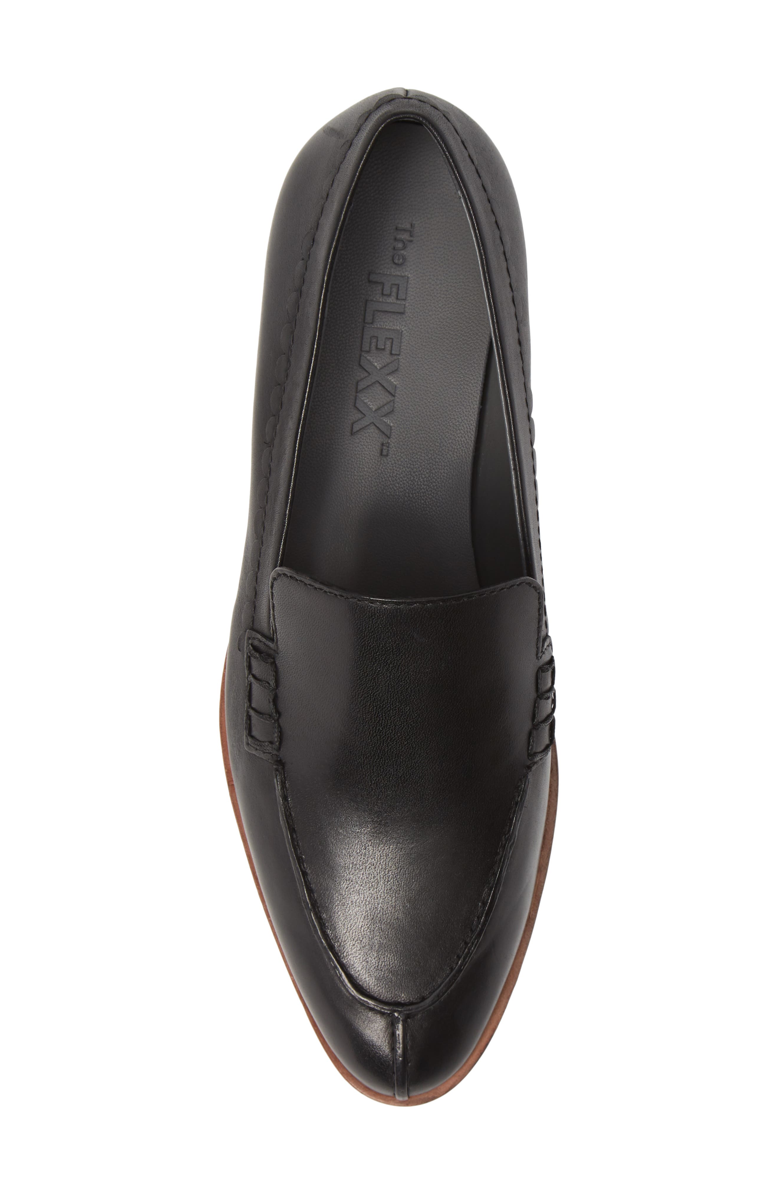 Bowery Loafer, Alternate, color, BLACK VACHETTA LEATHER