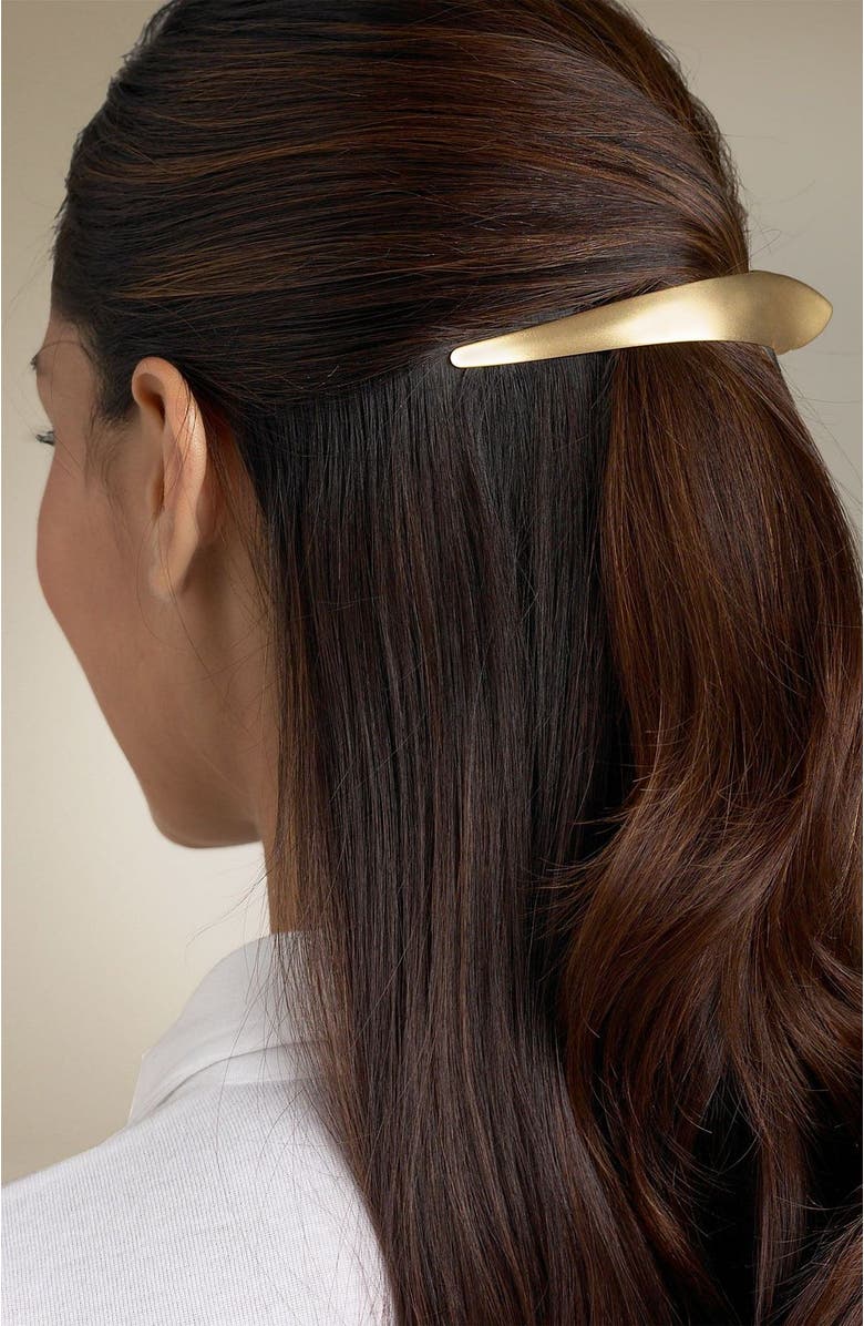 Ficcare Maximas Hair Clip, Main, color, Gold Matte