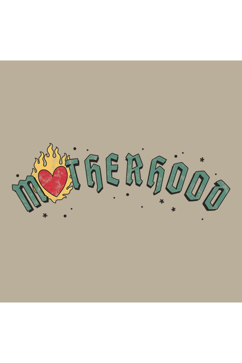 Junior's Motherhood Fire Heart Short Sleeve Baby T-shirt, Alternate, color, Plaza Taupe