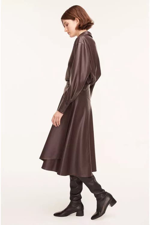 REBECCA TAYLOR REBECCA TAYLOR VEGAN LEATHER MIDI WHISPER SKIRT 
