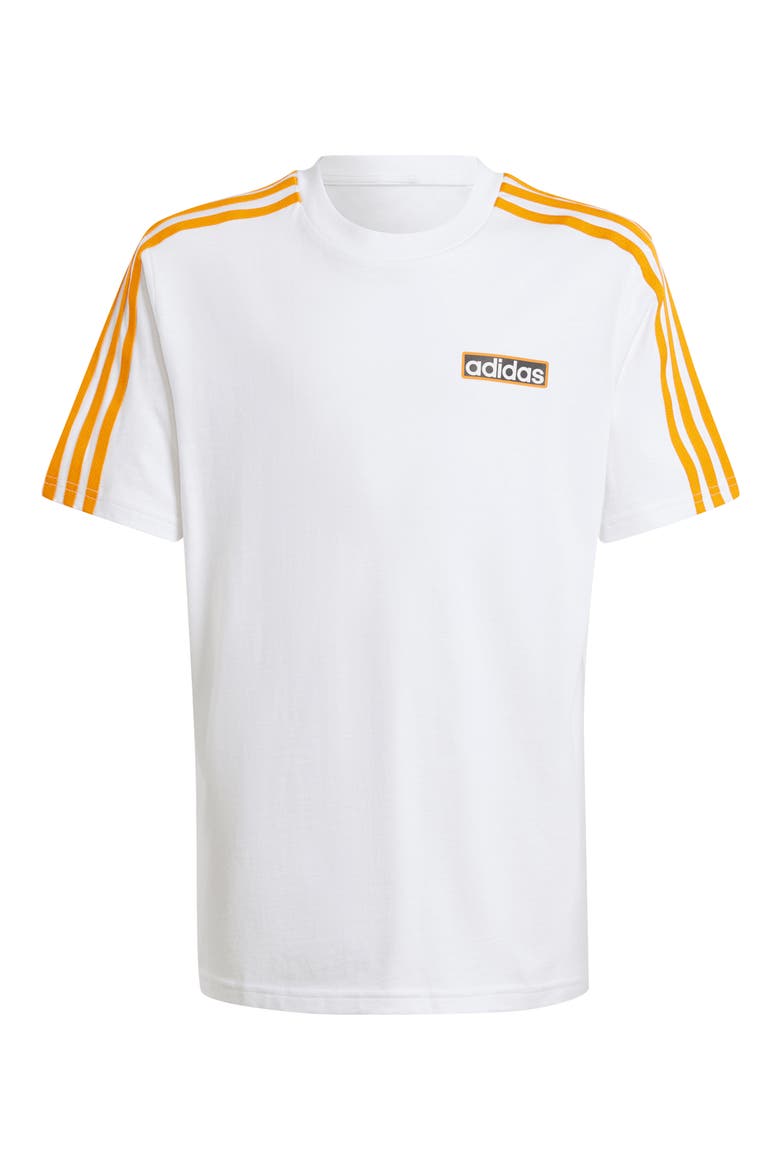 Kids' Logo Cotton Graphic T-Shirt, Main, color, WHITE/ ORANGE
