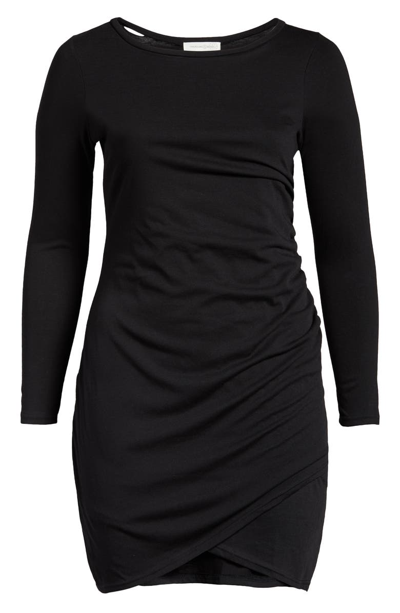 Treasure & Bond Ruched Side Long Sleeve Dress, Alternate, color, 