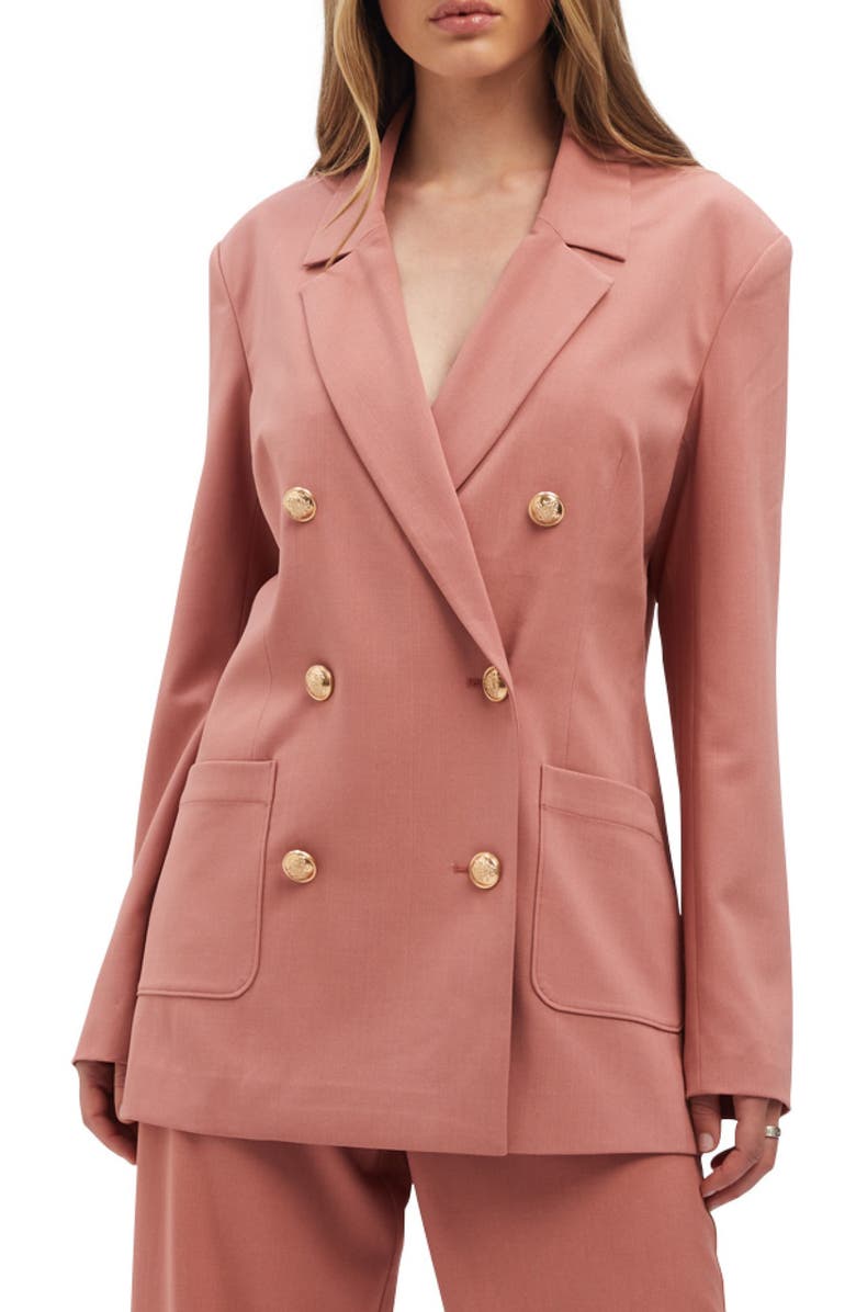Bardot Devita Double Breasted Blazer, Main, color,