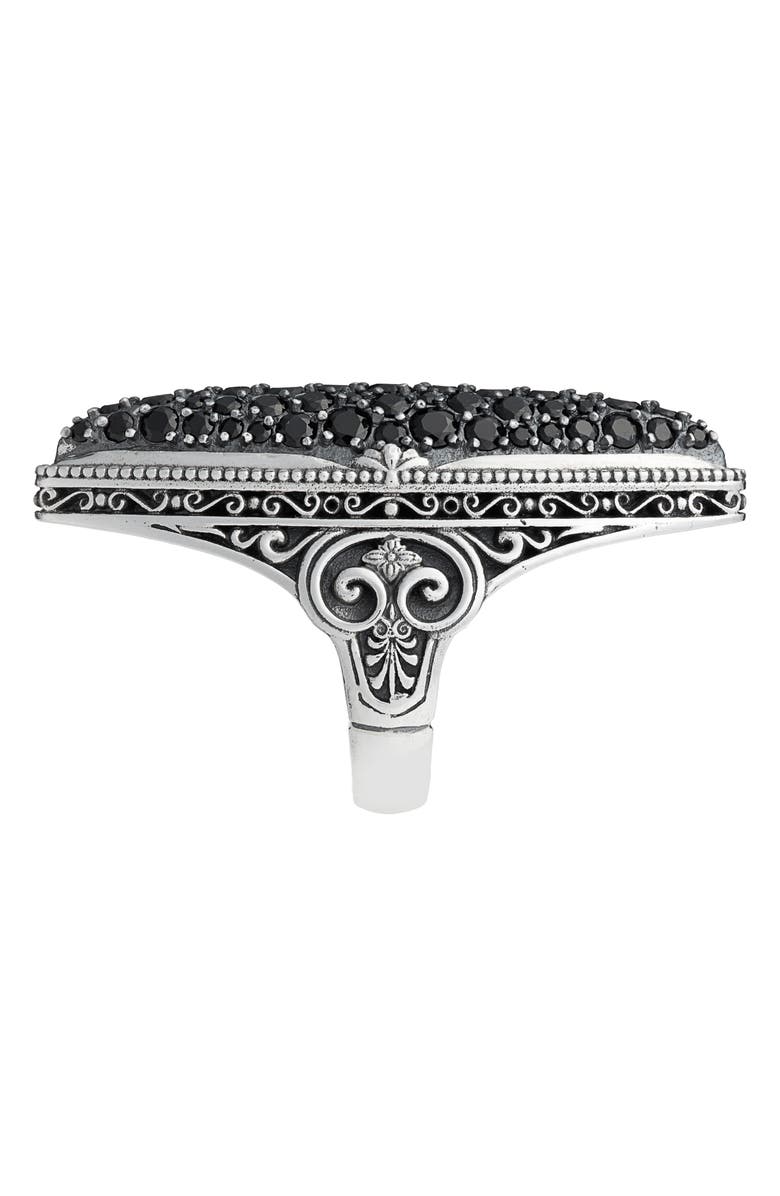 Konstantino Circle Black Spinel Ring, Alternate, color, 