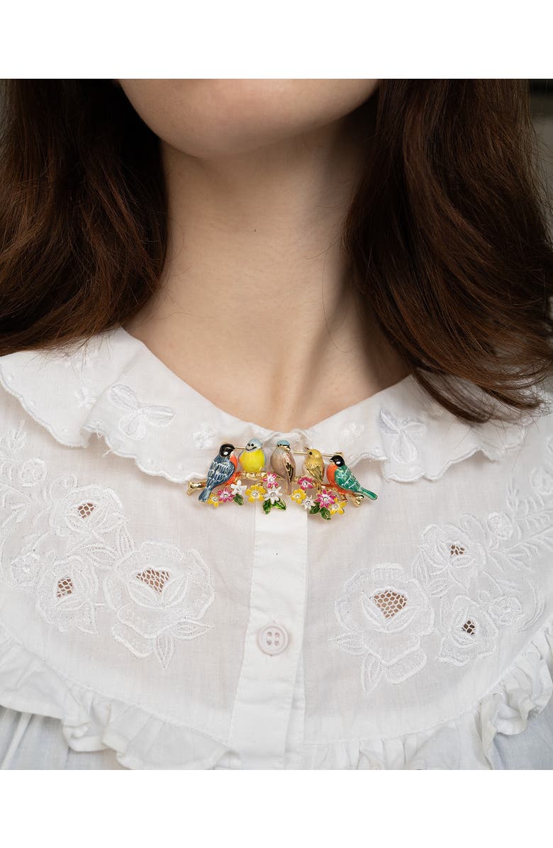 Bill Skinner Studio Songbird Serenade Brooch, Alternate, color, Songbird