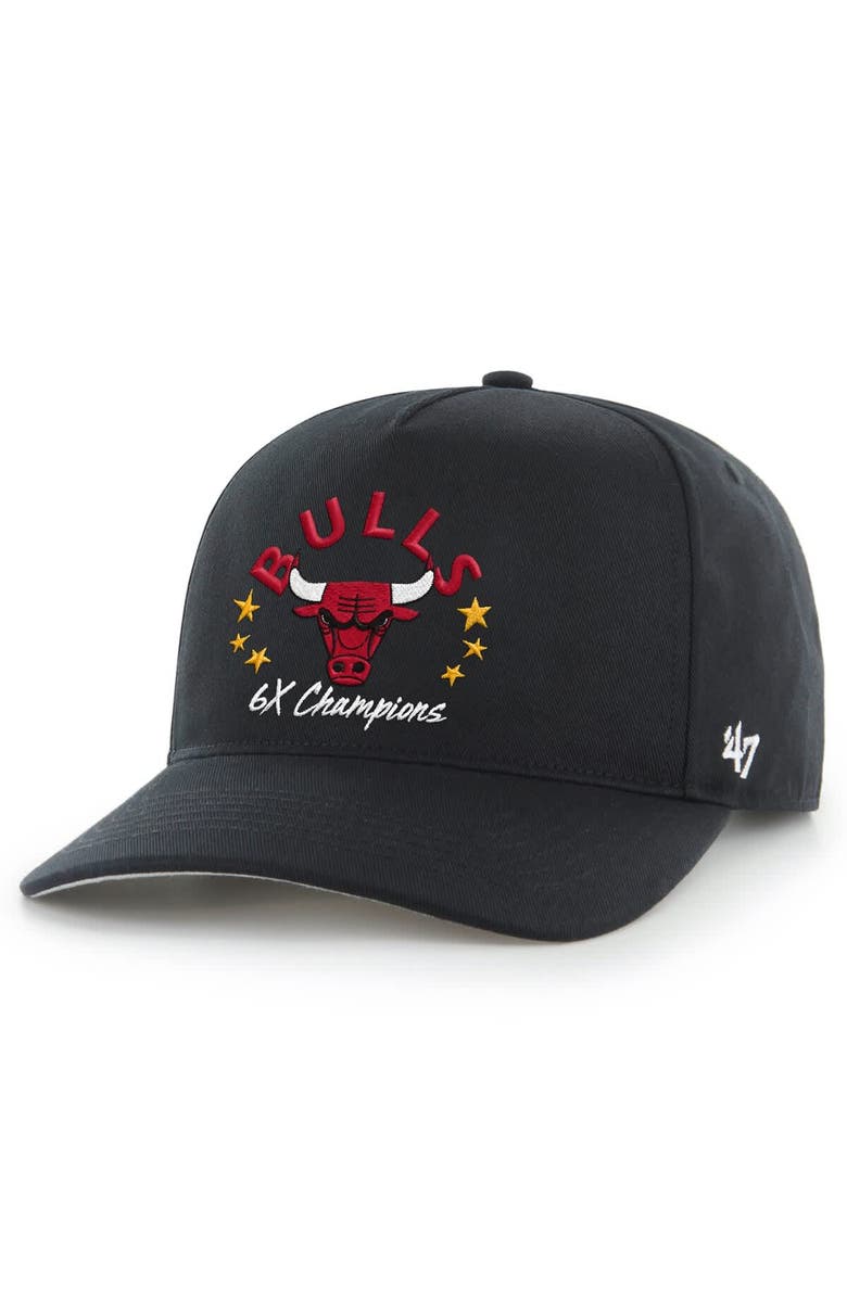'47 Men's '47 Black Chicago Bulls Champs Global Star Hitch Adjustable Hat, Main, color, Black
