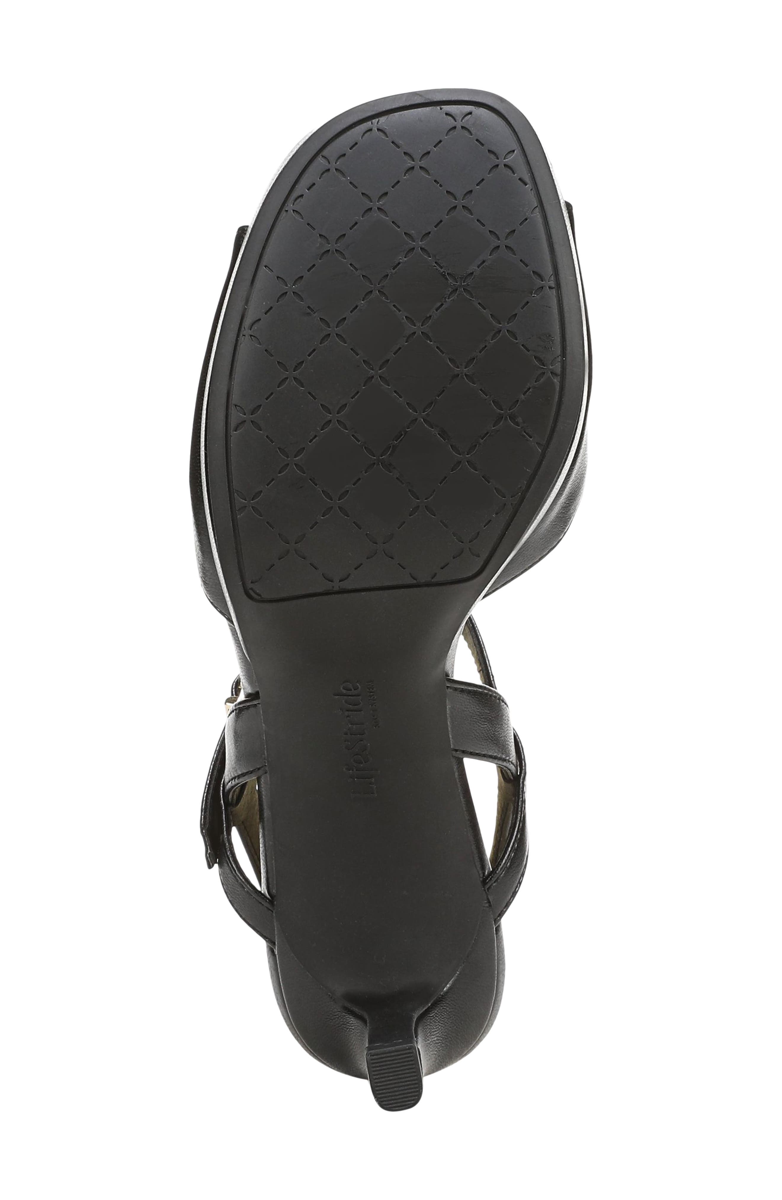LifeStride Gwendolyn Ankle Strap Sandal, Alternate, color, Blackfa