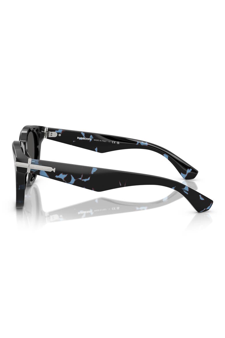 51mm Round Sunglasses, Alternate, color, BLUE HAVANA