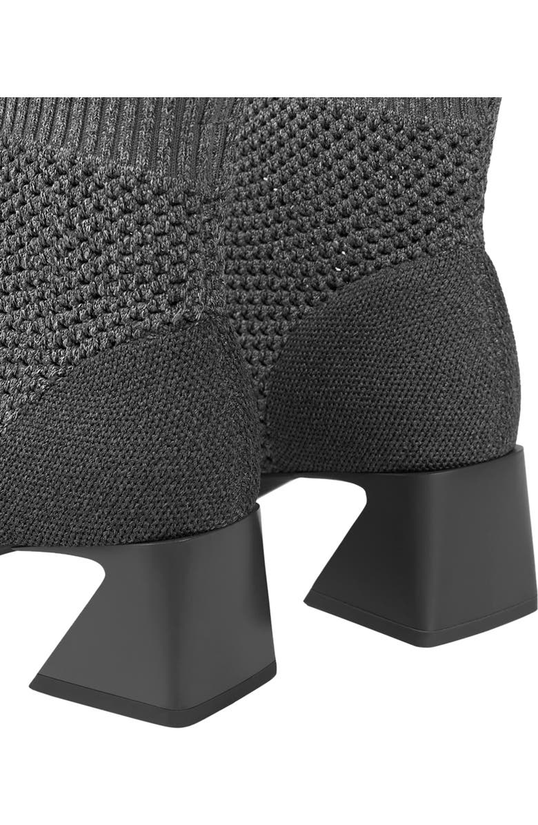 VIVAIA Square-Toe Perforated Heeled Boots, Alternate, color, Lava Grey