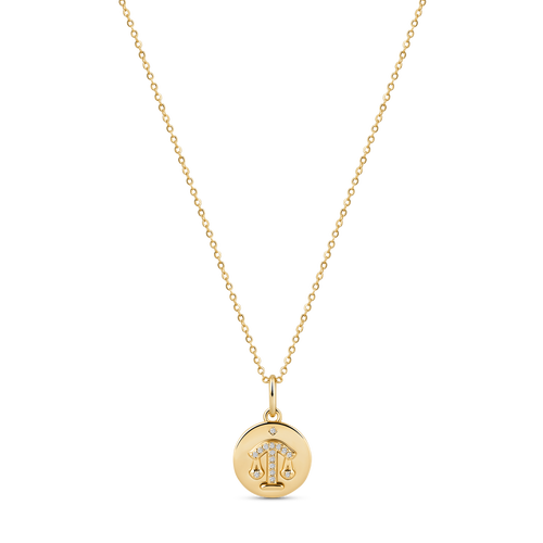 Electric Picks Beyond the Stars Zodiac Necklace in Gold- Libra  product