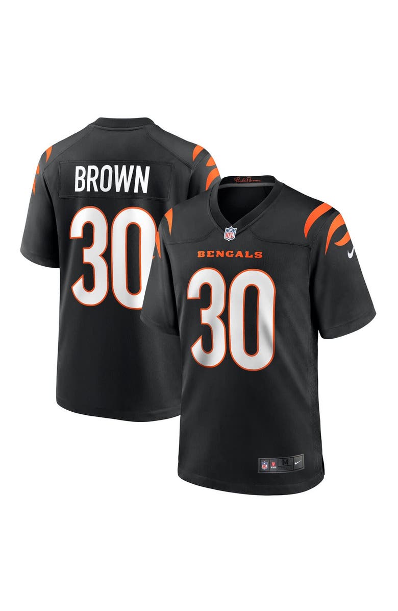 Nike Men's Nike Chase Brown Black Cincinnati Bengals Team Game Jersey, Main, color, Black