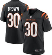 Nike Men's Nike Chase Brown  Black Cincinnati Bengals Team Game Jersey