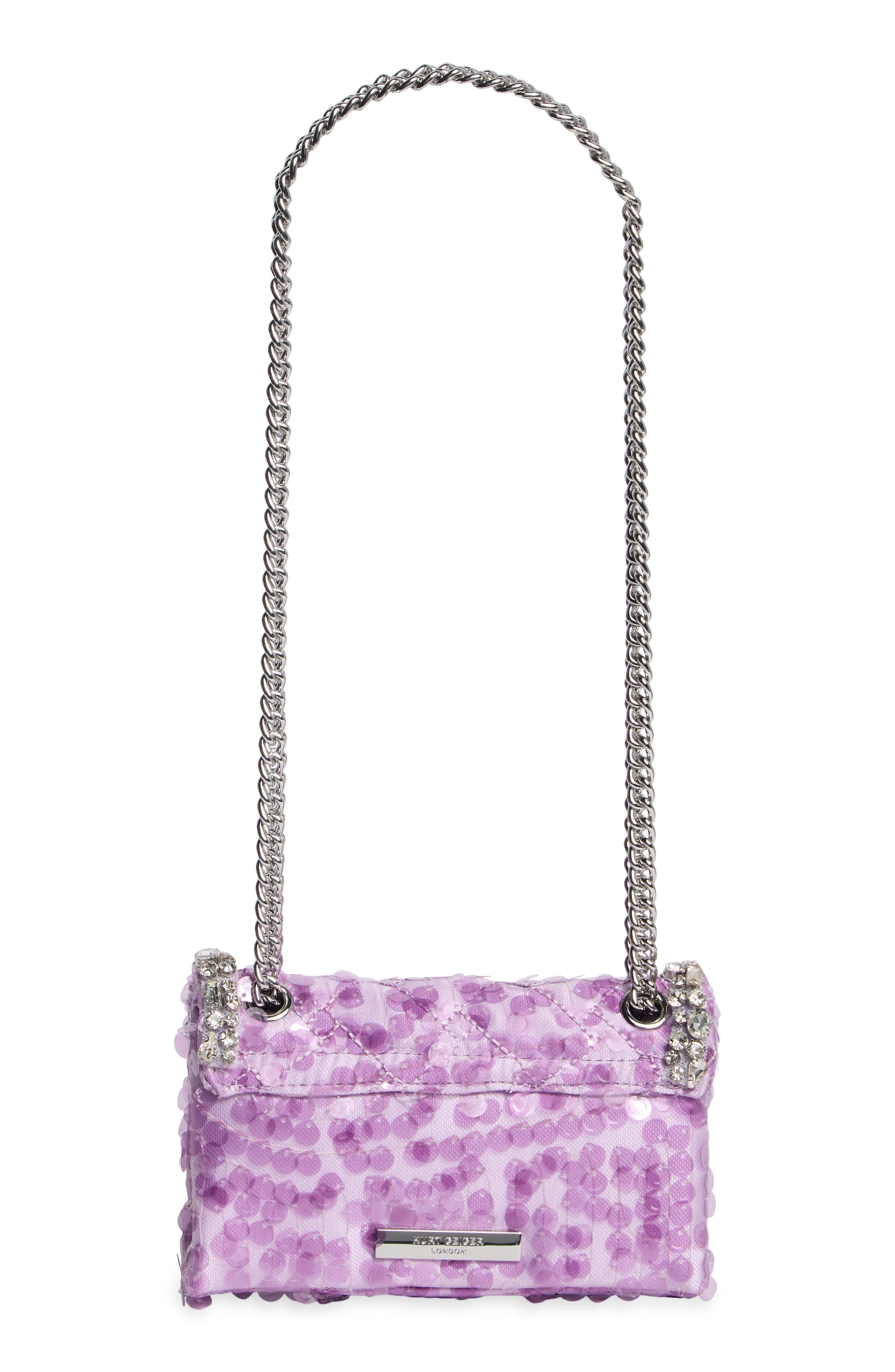 Kurt Geiger London Kensington Embellished Crossbody Bag, Alternate, color, Light/ Pastel Purple