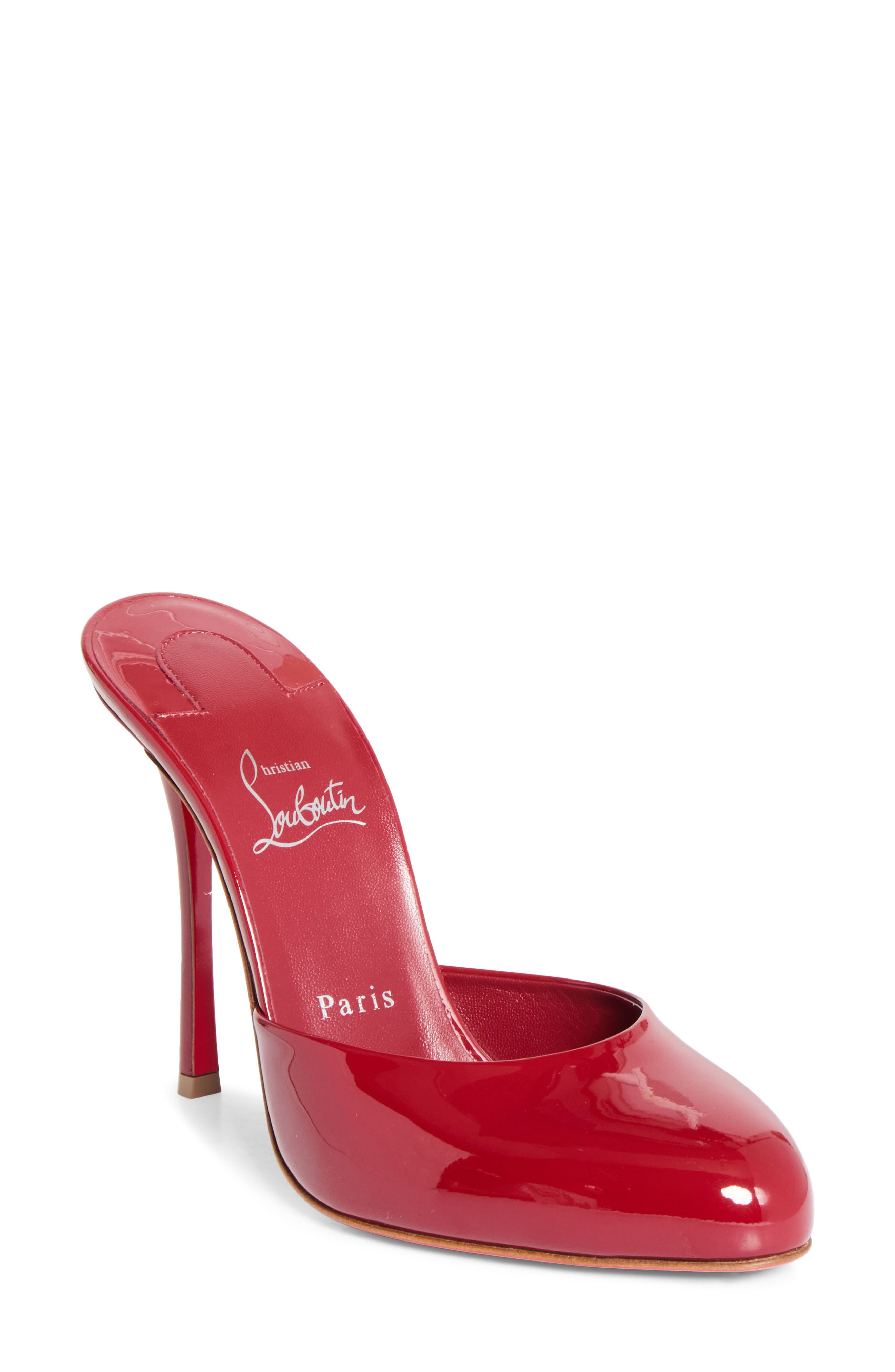 Dolly Patent Leather Heeled Mule, Main, color, R95A EMPIRE/ LIN EMPIRE