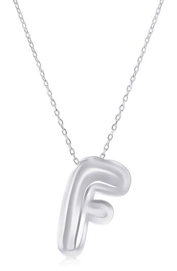 Simona Bubble Initial Pendant Necklace