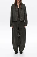 BIMBA Y LOLA Striped Oversize Denim Jacket