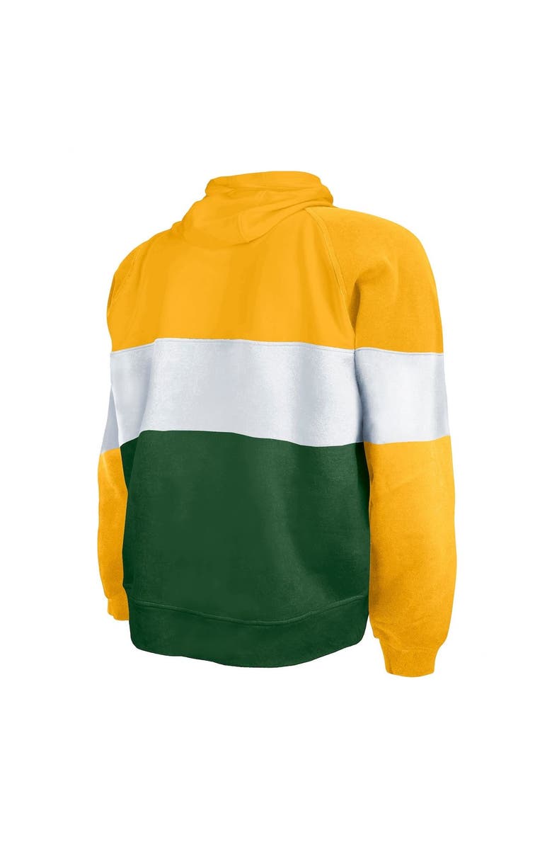 New Era Men's New Era Green Green Bay Packers Big & Tall Throwback Colorblock Pullover Hoodie, Alternate, color, Green