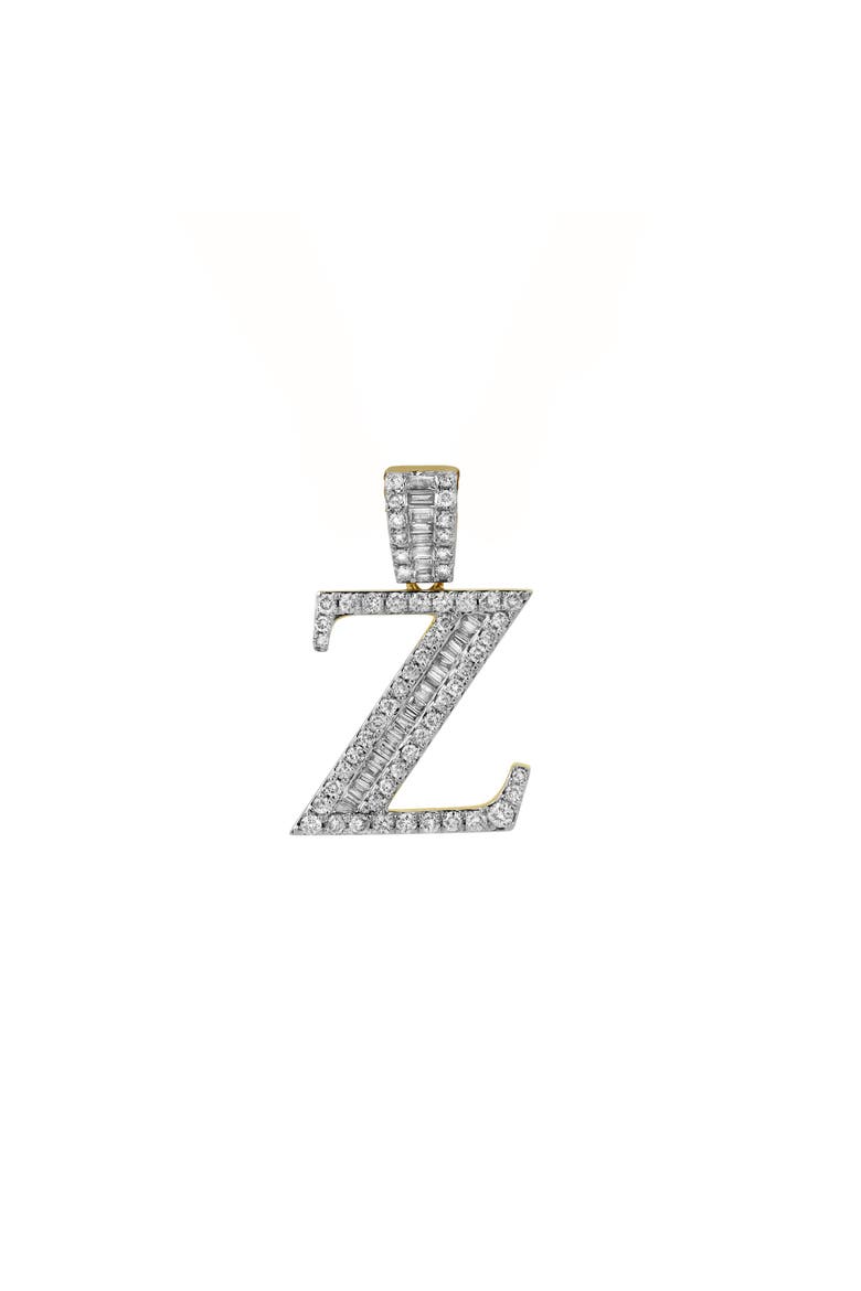 Z Initial Diamond Pendant 10K Yellow Gold - 0.72 Carats, Alternate, color, 10K Yellow Gold