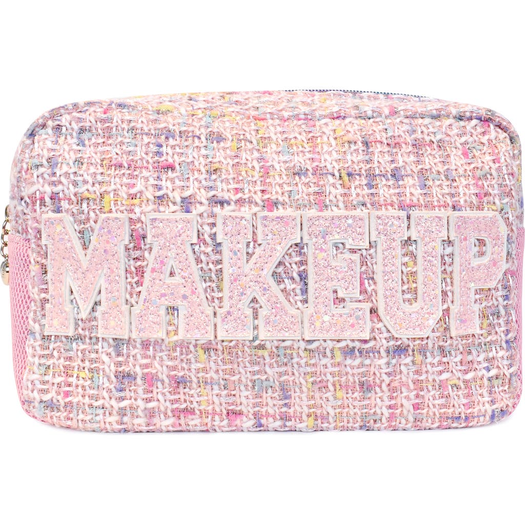 OMG Accessories Kids' Tweed Makeup Pouch in Lollipop