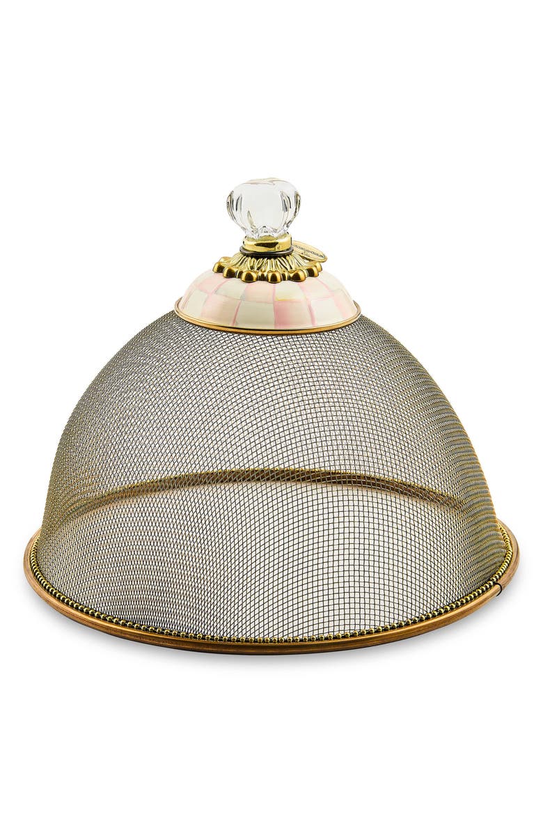 MACKENZIE CHILDS Rosy Check Small Mesh Dome, Main, color, Rosy