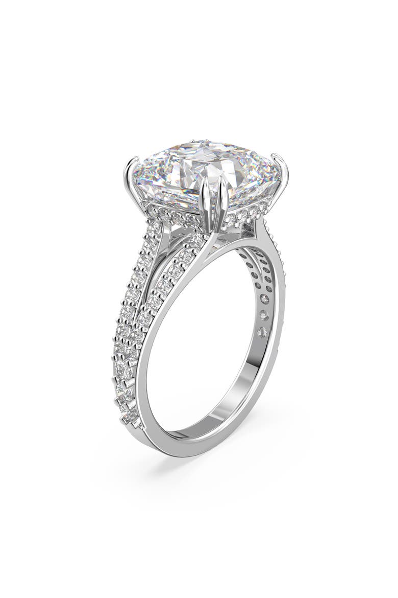 Stilla Square Cocktail Ring, Alternate, color, SILVER / CLEAR CRYSTAL