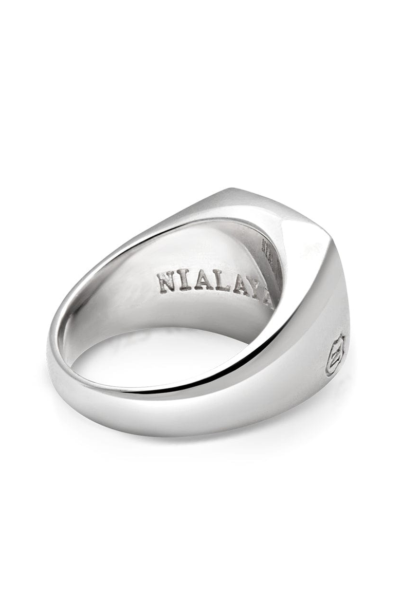 Silver Signet Ring, Alternate, color, Silver / Onyx