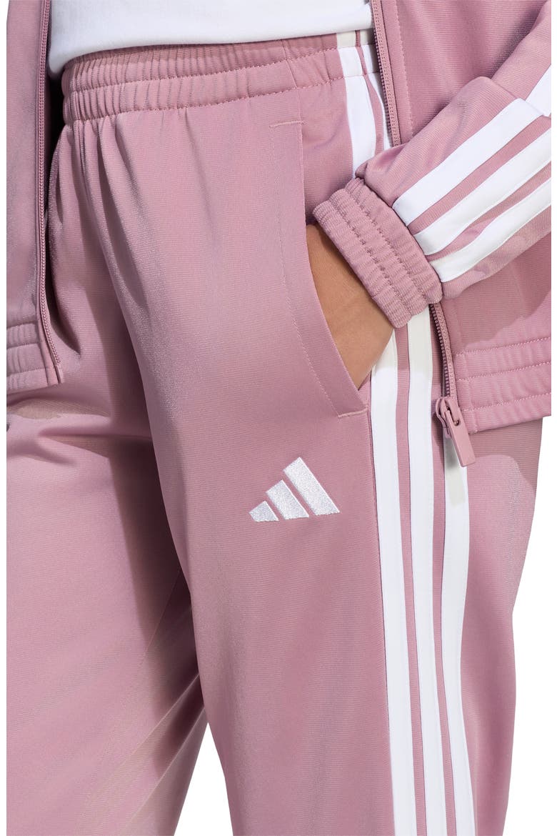 Essentials 3-Stripes Tricot Joggers, Alternate, color, MAGIC MAUVE/ WHITE