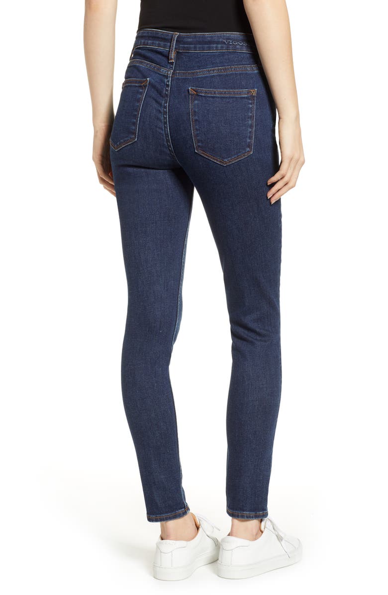 Vigoss Marley High Waist Ripped Skinny Jeans, Alternate, color,