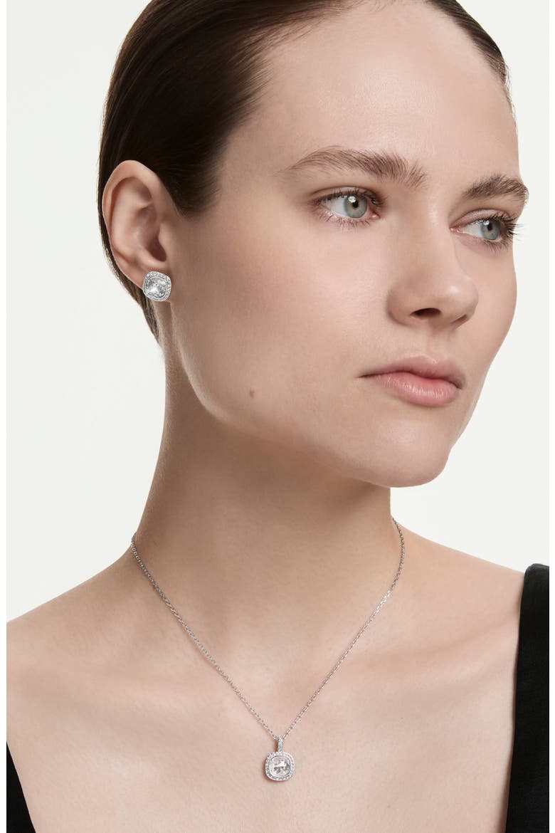 Una Angelic Crystal Pendant Necklace & Stud Earrings Set, Alternate, color, CRYSTAL RHODIUM